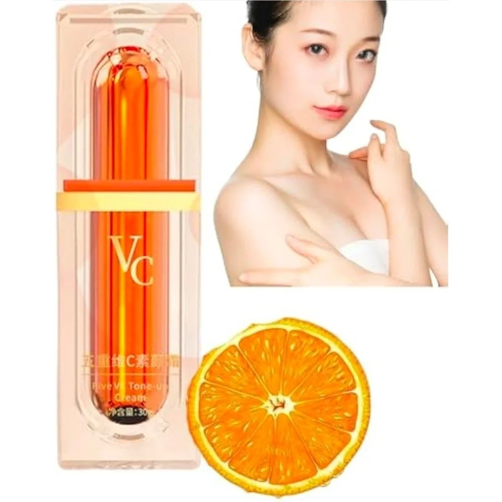 QHOO Vc FIVE VC Anti-Aging,‎ Brightening Face Cream - 30g - Even Skin Tone New